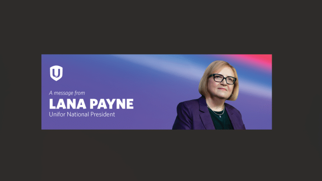 Message from Lana Payne